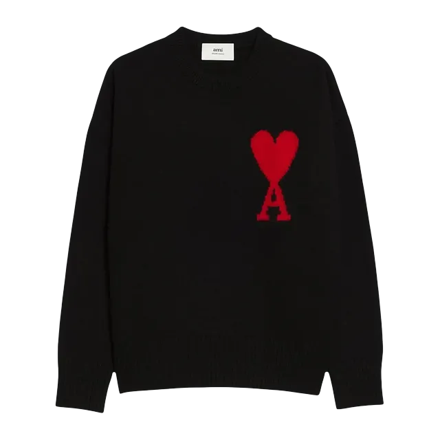 AMI Paris Big Logo Sweater Black — Authentic Hoodies & Sweats at CLZTURE