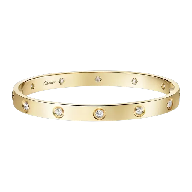 Cartier Bracelet Love Classique 10 Diamants Gold — Authentic Jewelry at CLZTURE