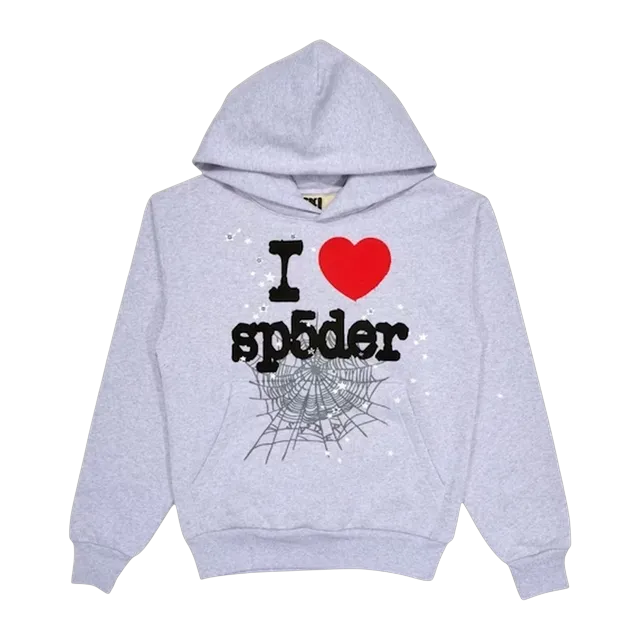 Sp5der Souvenir Hoodie Grey — Authentic Sp5der in stock at CLZTURE