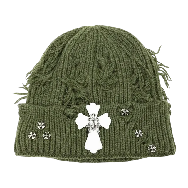 Chrome Hearts Beanie Logo Olive — Authentic Chrome Hearts in stock at CLZTURE