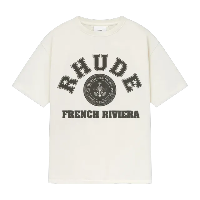 Rhude French Riviera T-Shirt White — Authentic Rhude in stock at CLZTURE