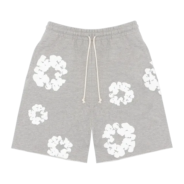 Denim Tears The Cotton Wreath Shorts Grey — Authentic Denim Tears in stock at CLZTURE