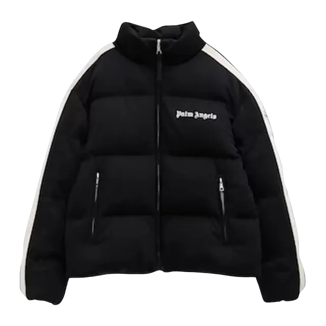 Palm Angels Classic Track Down Jacket Black/White — Authentic Jackets & Outerwear at CLZTURE