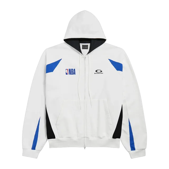 Balenciaga Nba Hoodie Zippé White — Authentic Hoodies & Sweats at CLZTURE