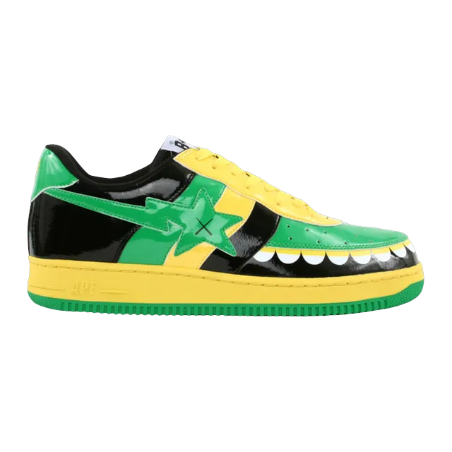 BAPE Kaws x Bapesta Fs-029 Low Chompers – Green Black — Authentic Shoes & Footwear at CLZTURE