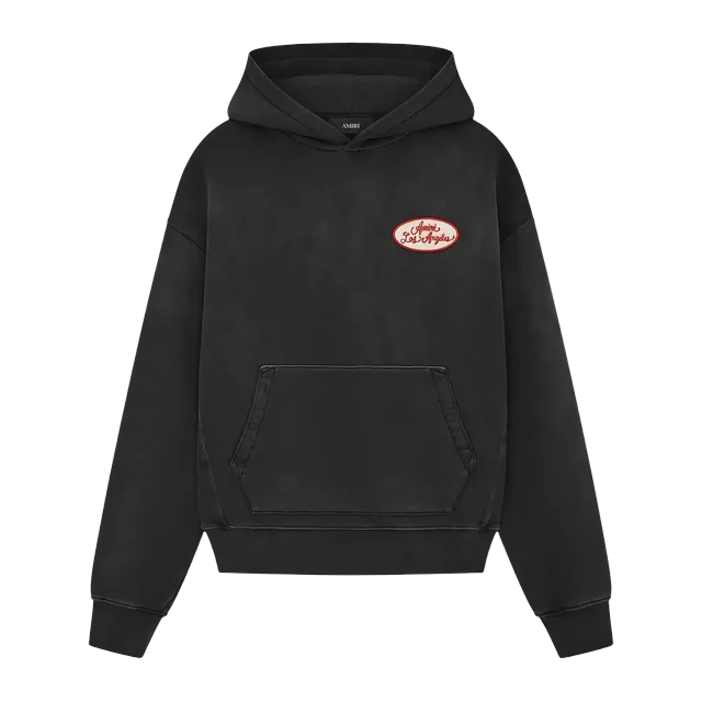Amiri Station Patch Oversized Hoodie Black — Authentic AMIRI in stock at CLZTURE