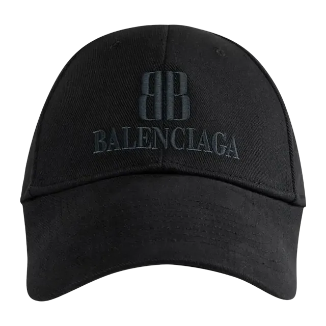 Balenciaga Logo Embroidered Cap Faded Black — Authentic Accessories at CLZTURE