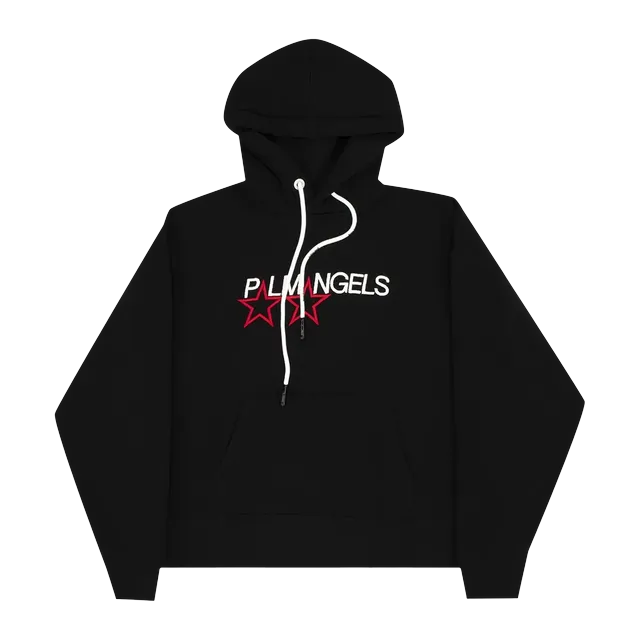 Palm Angels Racing Star Hoodie Black/White — Authentic Hoodies & Sweats at CLZTURE