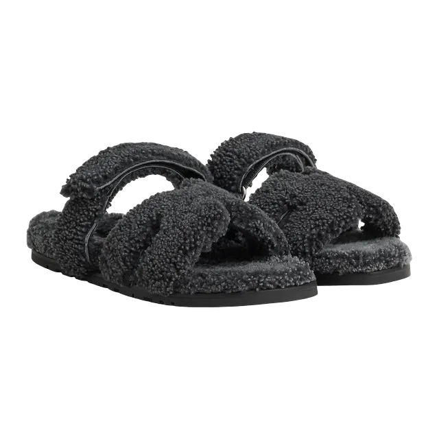 Hermès Sandals Chypre Black — Authentic Shoes & Footwear at CLZTURE