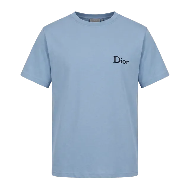 Dior T-Shirt Logo à Col Rond Blue — Authentic T-Shirts at CLZTURE