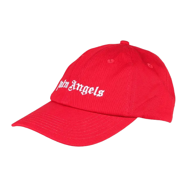 Palm Angels Cap Baseball logo Red — Authentic Caps & Beanies at CLZTURE