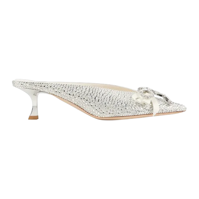 Jimmy Choo Auria Mule 50Mm Silver — Authentic Jimmy Choo in stock at CLZTURE