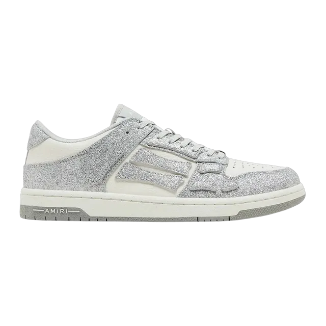 Amiri Skel Top Low Shimmer – Silver — Authentic Shoes & Footwear at CLZTURE