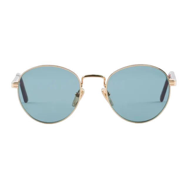 Prada Plaque Métal Iconique Blue — Authentic Prada in stock at CLZTURE