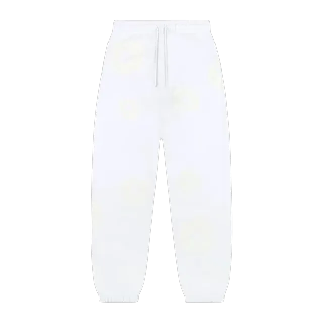 Denim Tears Mono Cotton Wreath Sweatpants White — Authentic Pants & Trousers at CLZTURE
