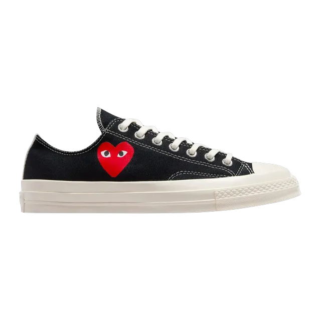 Converse Comme Des Garçons x Chuck 70 Low Single Heart – Black — Authentic Shoes & Footwear at CLZTURE