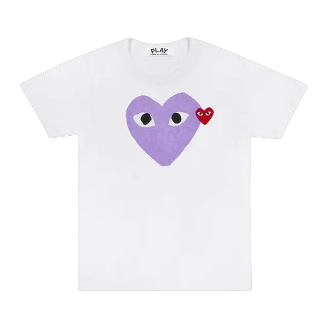 Comme des Garçons Play Colored Heart T-Shirt White — Authentic Comme Des Garçons in stock at CLZTURE