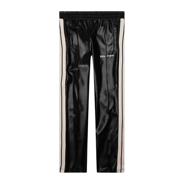 Palm Angels Like Leather Track Pants Black/White — Authentic Pants & Trousers at CLZTURE