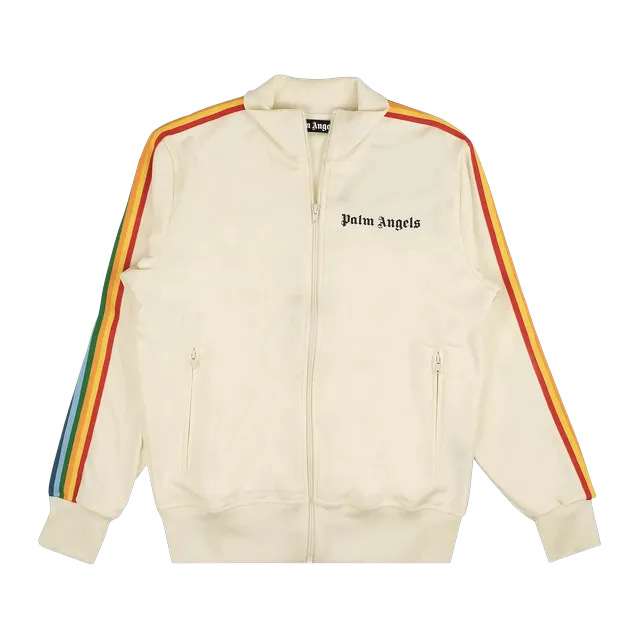 Palm Angels Classic Logo Track Beige — Authentic Jackets & Outerwear at CLZTURE