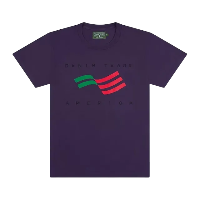 Denim Tears America Sportswear Purple — Authentic T-Shirts at CLZTURE