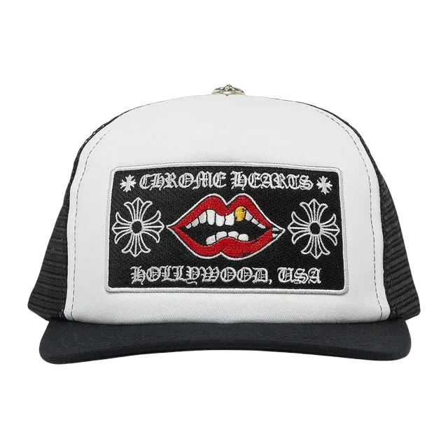 Chrome Hearts Chomper Hollywood Trucker Hat Black/White — Authentic Chrome Hearts in stock at CLZTURE