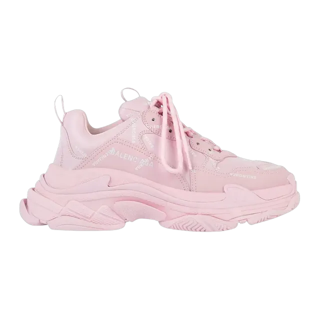 Balenciaga Triple S Allover Logo Light Pink — Authentic Shoes & Footwear at CLZTURE