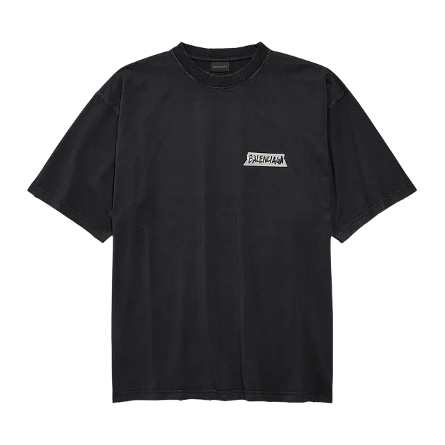 Balenciaga T-Shirt Masking Tape Black — Authentic Balenciaga in stock at CLZTURE