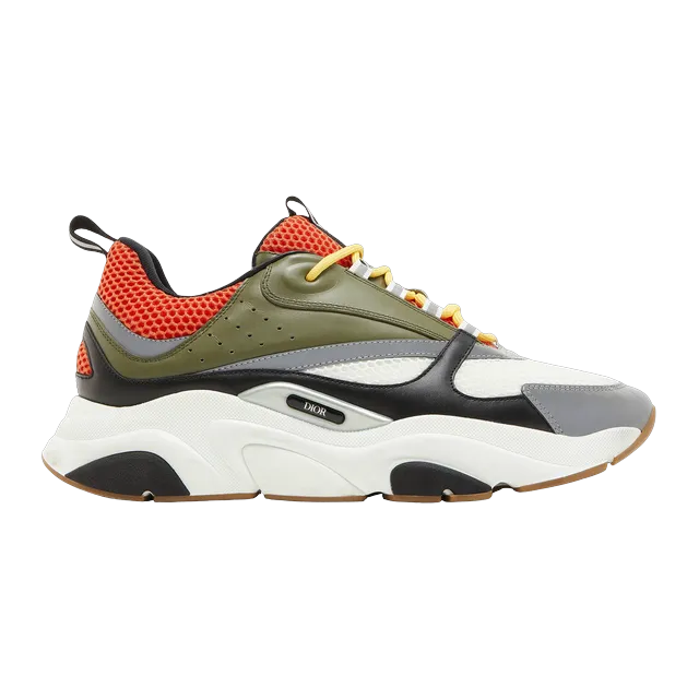 Dior Sneakers B22 Khaki Orange — Authentic Shoes & Footwear at CLZTURE
