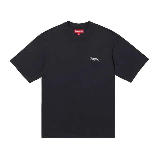 Supreme Washed Tag Shorts-Sleeve Top Black — Authentic Supreme in stock at CLZTURE