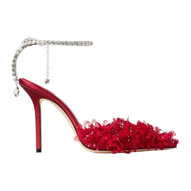 Jimmy Choo Saeda 100Mm Red — Authentic Shoes & Footwear at CLZTURE
