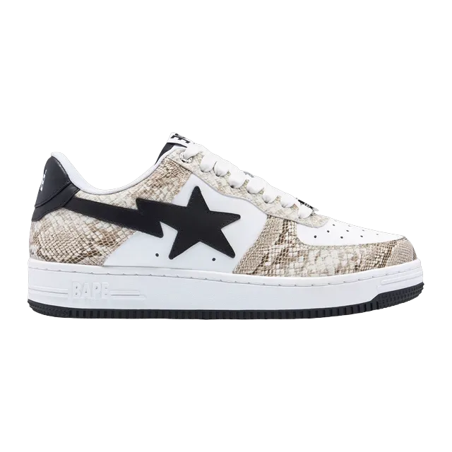 BAPE Bapesta Beige Snakeskin — Authentic Shoes & Footwear at CLZTURE