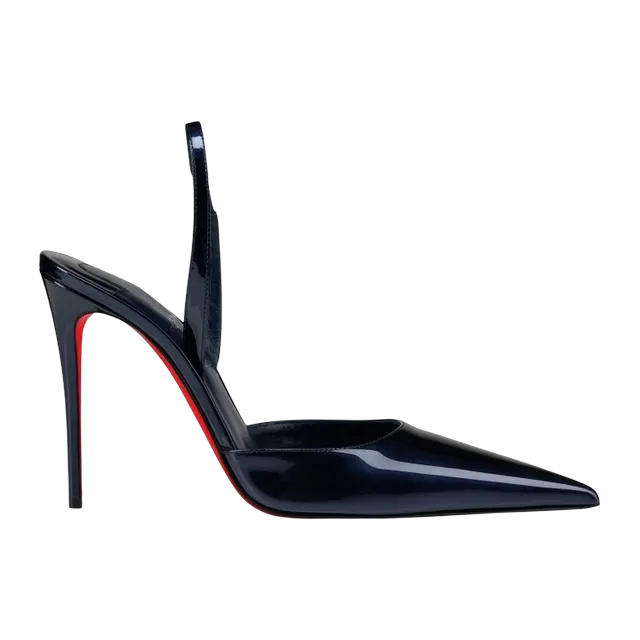 Christian Louboutin Kate Max o Sling 100Mm Blue — Authentic Christian Louboutin in stock at CLZTURE