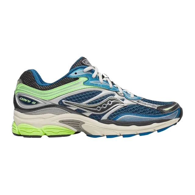 Saucony Progrid Omni 9 Blue Lime — Authentic Shoes & Footwear at CLZTURE