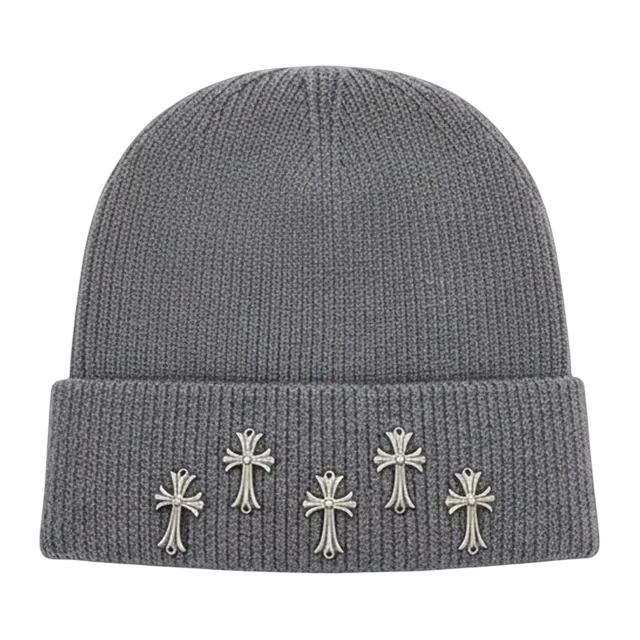 Chrome Hearts Beanie Logo Grey — Authentic Accessories at CLZTURE