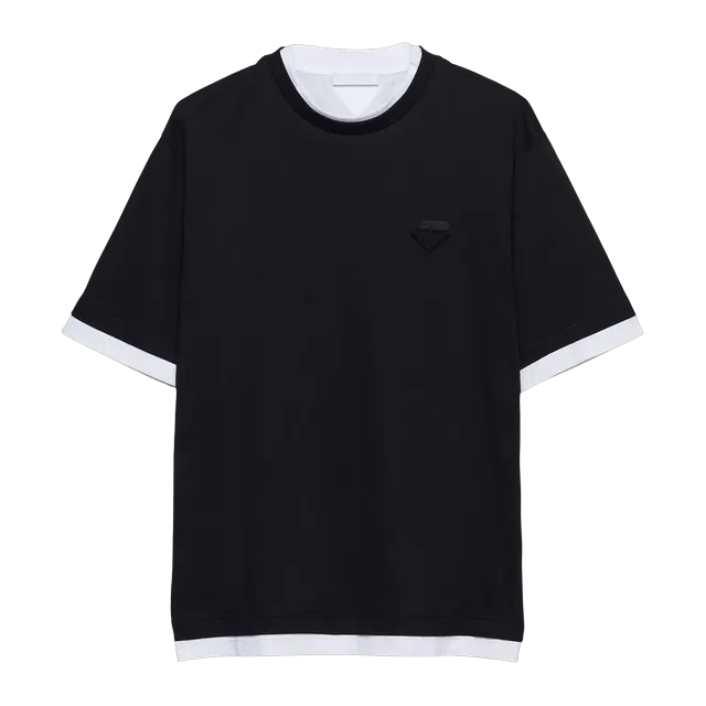 Prada Cotton T-Shirt Black — Authentic T-Shirts at CLZTURE