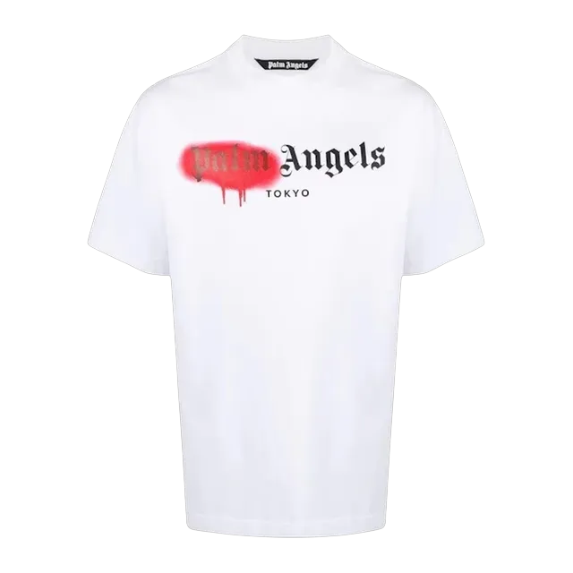 Palm Angels Tokyo Sprayed Logo Black — Authentic T-Shirts at CLZTURE