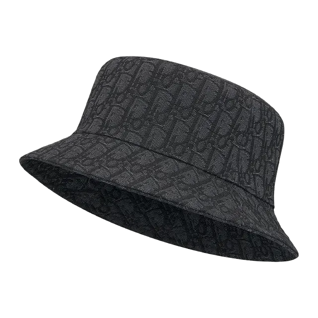 Dior Bucket Hat Oblique Black — Authentic Accessories at CLZTURE