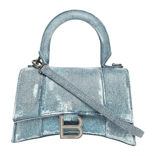 Balenciaga Hourglass Top Xs 19Cm Denim Blue — Authentic Bags & Luggage at CLZTURE