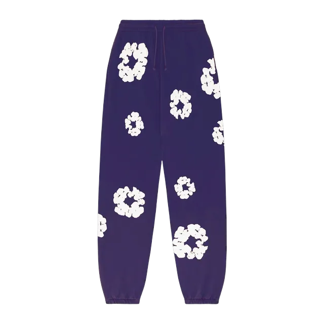 Denim Tears The Cotton Wreath Sweatpants Purple — Authentic Pants & Trousers at CLZTURE