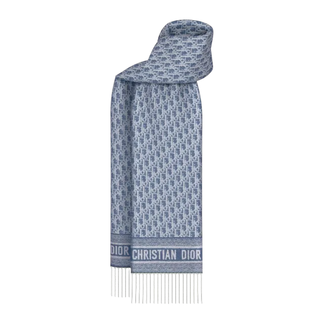 Dior Scarf Oblique Blue — Authentic Accessories at CLZTURE