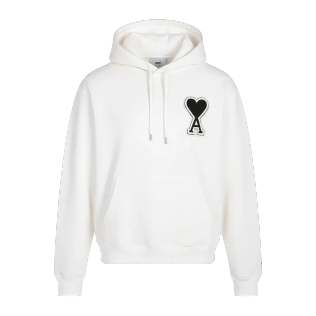 AMI Paris Big Logo Hooded White — Authentic Hoodies & Sweats at CLZTURE