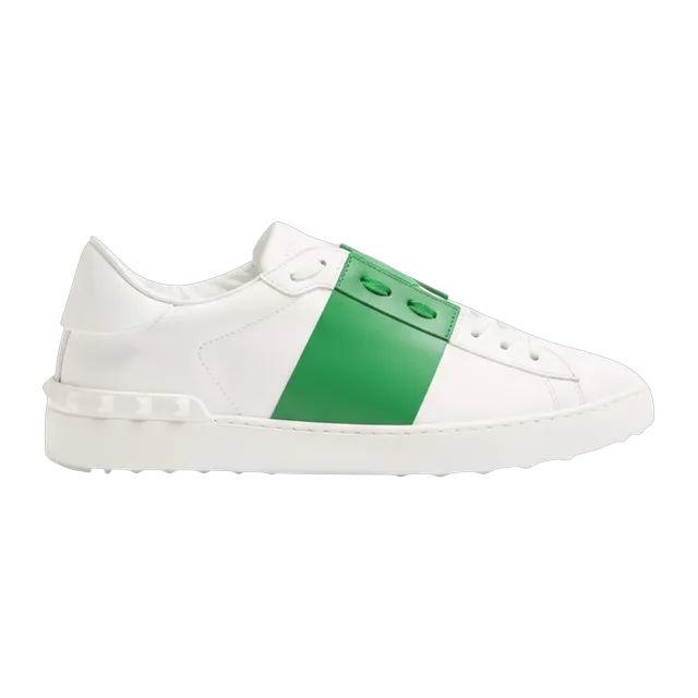 Valentino Sneakers Open White Green — Authentic Shoes & Footwear at CLZTURE