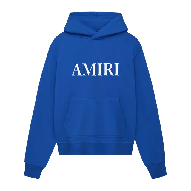 Amiri Core Logo Hoodie Blue — Authentic Hoodies & Sweats at CLZTURE