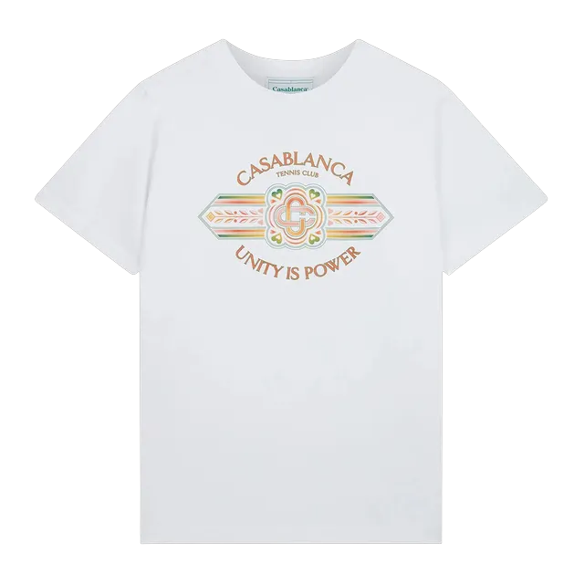 Casablanca Unity Is Power T-Shirt White — Authentic T-Shirts at CLZTURE
