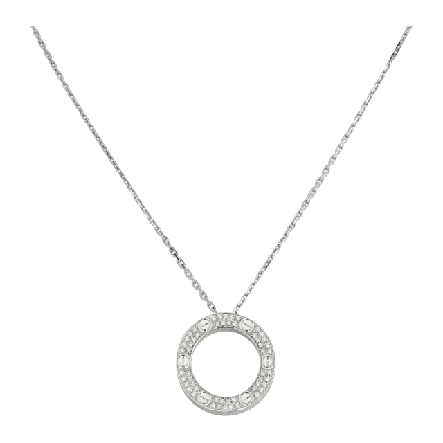 Cartier Pendentif Love Pavé Silver — Authentic Jewelry at CLZTURE