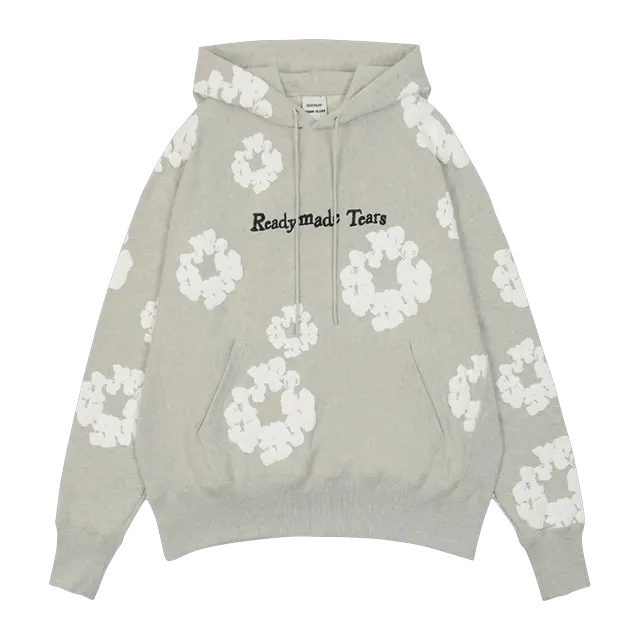 Denim Tears Readymade x Cotton Wreath Hoodie Gray/White — Authentic Hoodies & Sweats at CLZTURE
