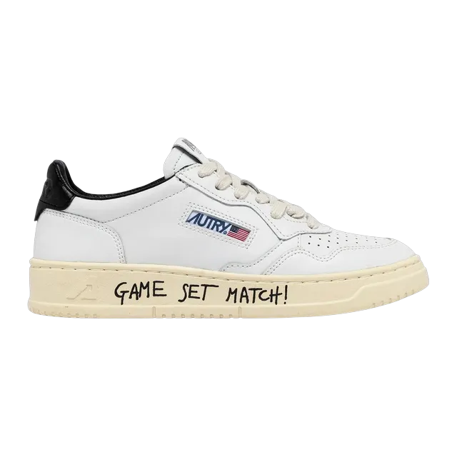 Autry Medalist Low Game Set Match Beige White — Authentic Shoes & Footwear at CLZTURE