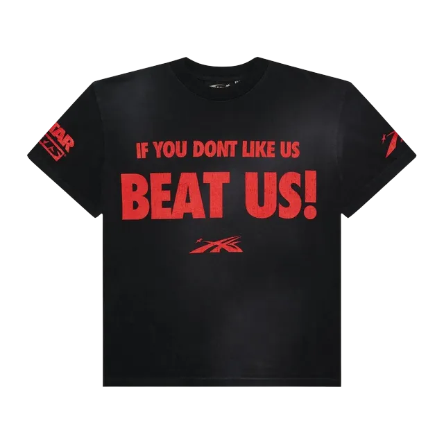 Hellstar Beat Us! T-Shirt Black/Red — Authentic T-Shirts at CLZTURE