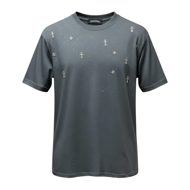 Chrome Hearts T-Shirt Cross Logo Grey — Authentic T-Shirts at CLZTURE