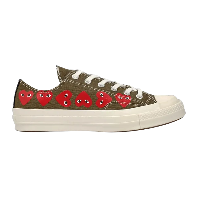 Converse Comme Des Garçons Play x Chuck 70 Low Top Multi Heart — Authentic Shoes & Footwear at CLZTURE